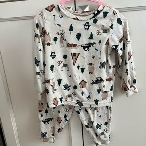 Monkey bars winter forest theme Pajamas 12m